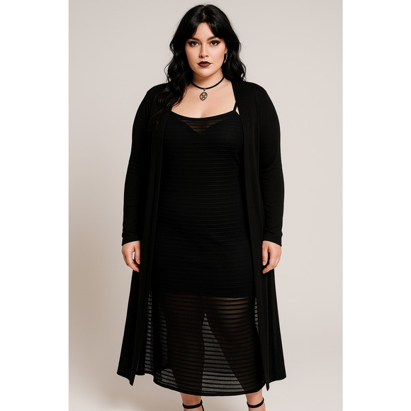 Unbranded Womens Dress Small Black Lingerie Sheer Whimsigoth Witchy Goth Grunge - Picture 1 of 7